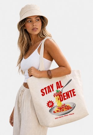 Neverless, STRANDTASCHE - DESIGN STAY AL DENTE – CANVAS TOTE BAG DAMEN - Tote bag - natur