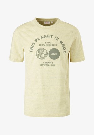 MET PRINT OP DE VOORKANT - T-shirt con stampa - yellow placed prin