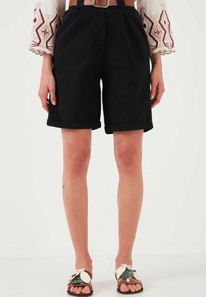 REGULAR FIT - Šortky - black