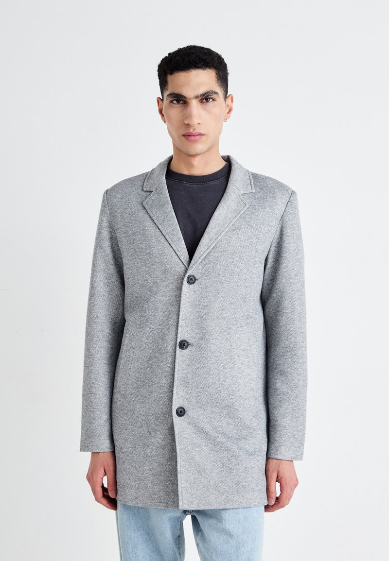 Jack & Jones JJCHUCK COAT - Klasický kabát - light grey melange