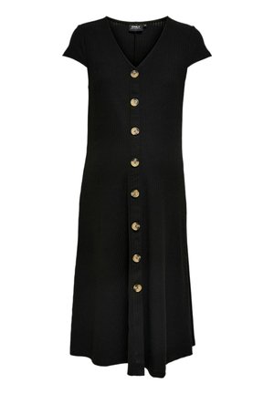 OLMNELLA BUTTON DRESS - Strikket kjole - black