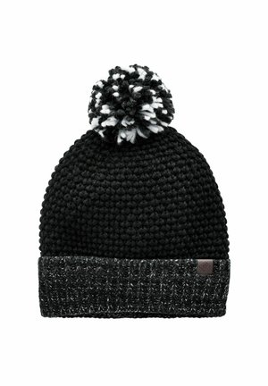 TEXTURED LINED BOBBLE - REGULAR FIT - Mütze - black white