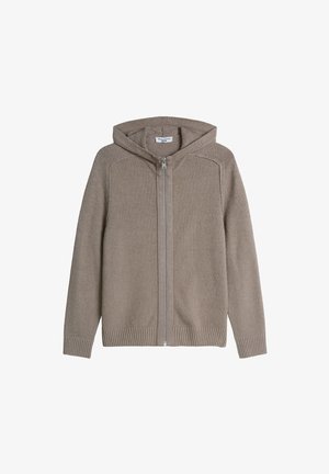 Marc O'Polo DENIM, MARC O'POLO DENIM BOUCLÉ-STRICKHOODIE REGULAR AUS BIO-BAUMWOLL-MIX - Cardigan - dolphin
