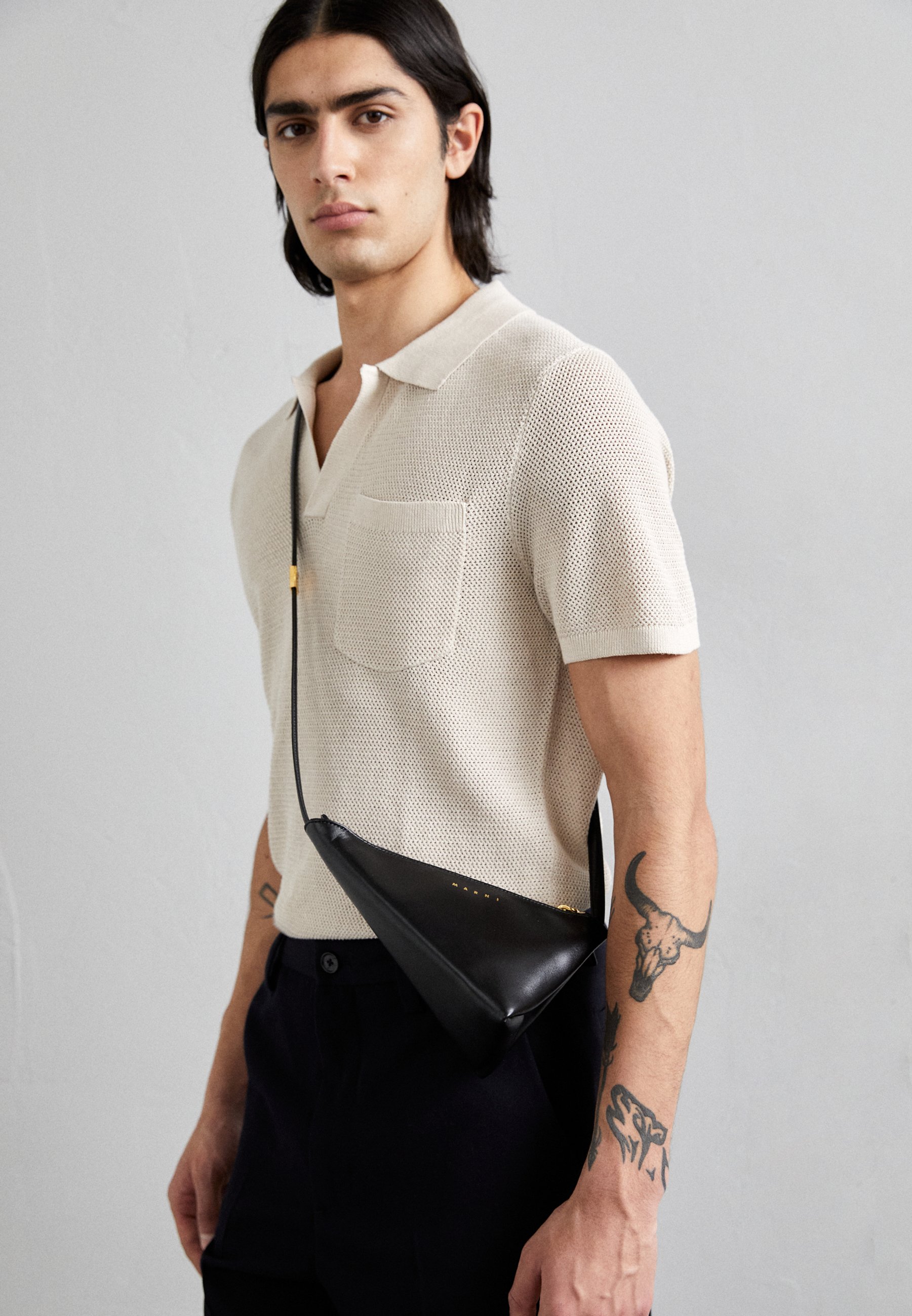 Marni PRISMA CROSSBODY UNISEX - Across body bag - black - Zalando 