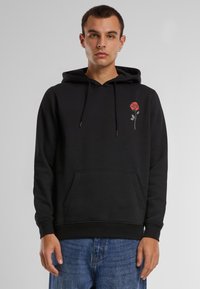 Mister Tee WILD ROSE  - Felpa con cappuccio - black