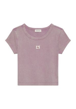 Calvin Klein Jeans, SS WOVEN LABEL CREWNCK TEE - WAS - Βασικό μπλουζάκι - dusky orchid