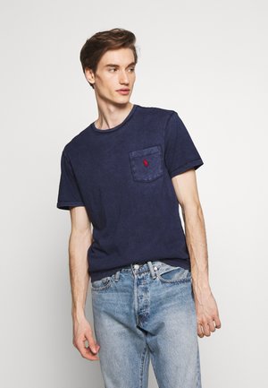 CUSTOM SLIM FIT POCKET - Basic T-shirt - cruise navy