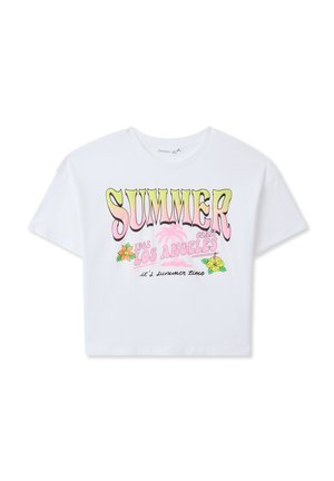 SCRITTA SUMMER - T-shirt con stampa - bianco ottico
