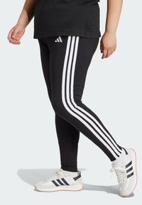 adidas Sportswear - ESSENTIALS 3-STRIPES PLUS SIZE - Tights - black white Miniaturebillede 1