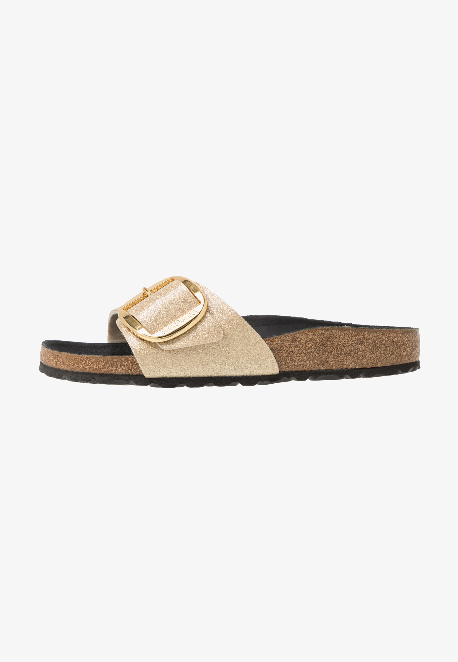 Birkenstock Madrid Big Buckle Hausschuh Glitter Gold Black Goldfarben Zalando De