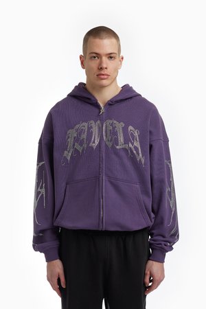 RIBCAGE FRONTZIP UNISEX - Sweatjakke - plum