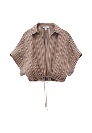 & OTHER STORIES, & OTHER STORIES DRAWSTRING CROPPED TOP - Blouse - grey