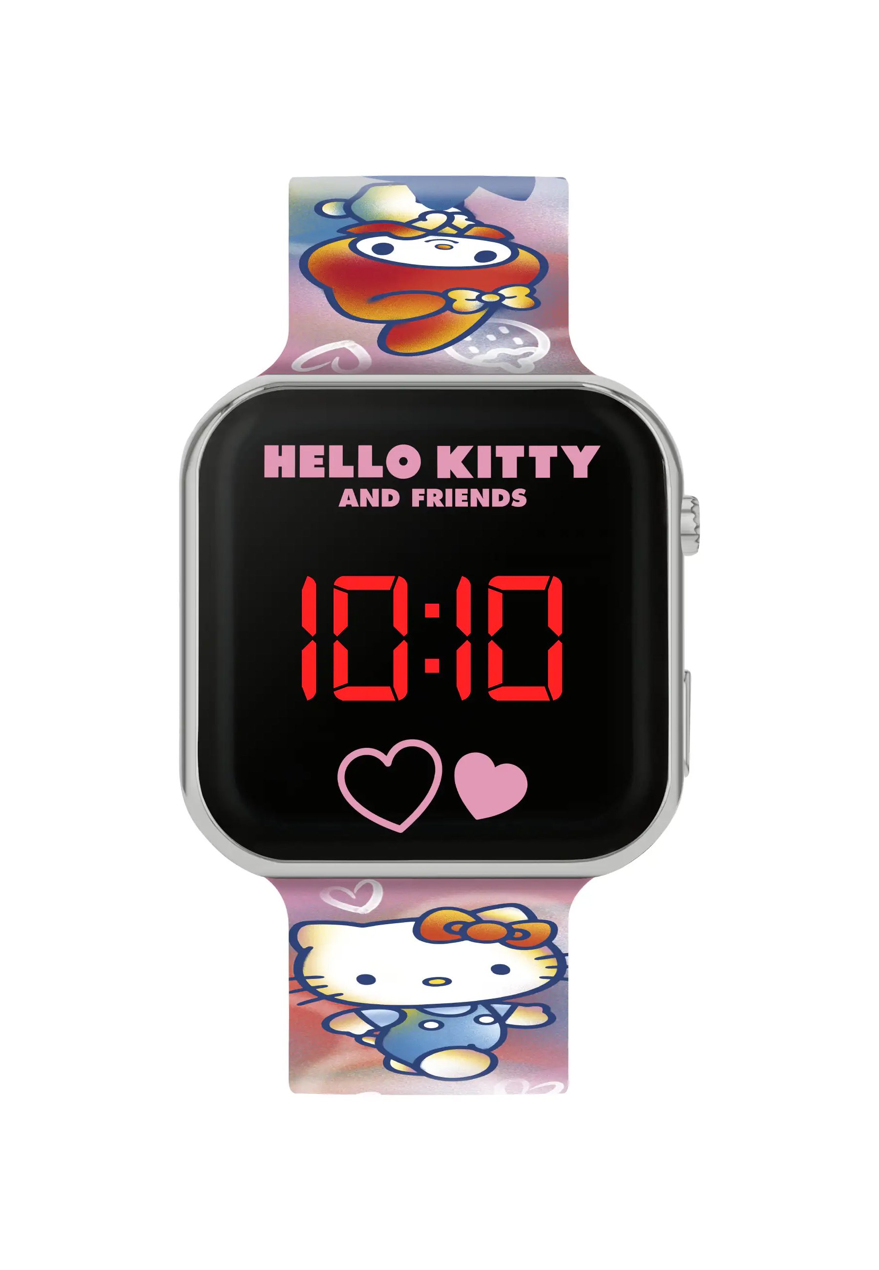 Hello Kitty Ensemble Montre Numérique Et Bracelets Interchangeables - Montre + 4 Bracelets Colorés Pour Enfants