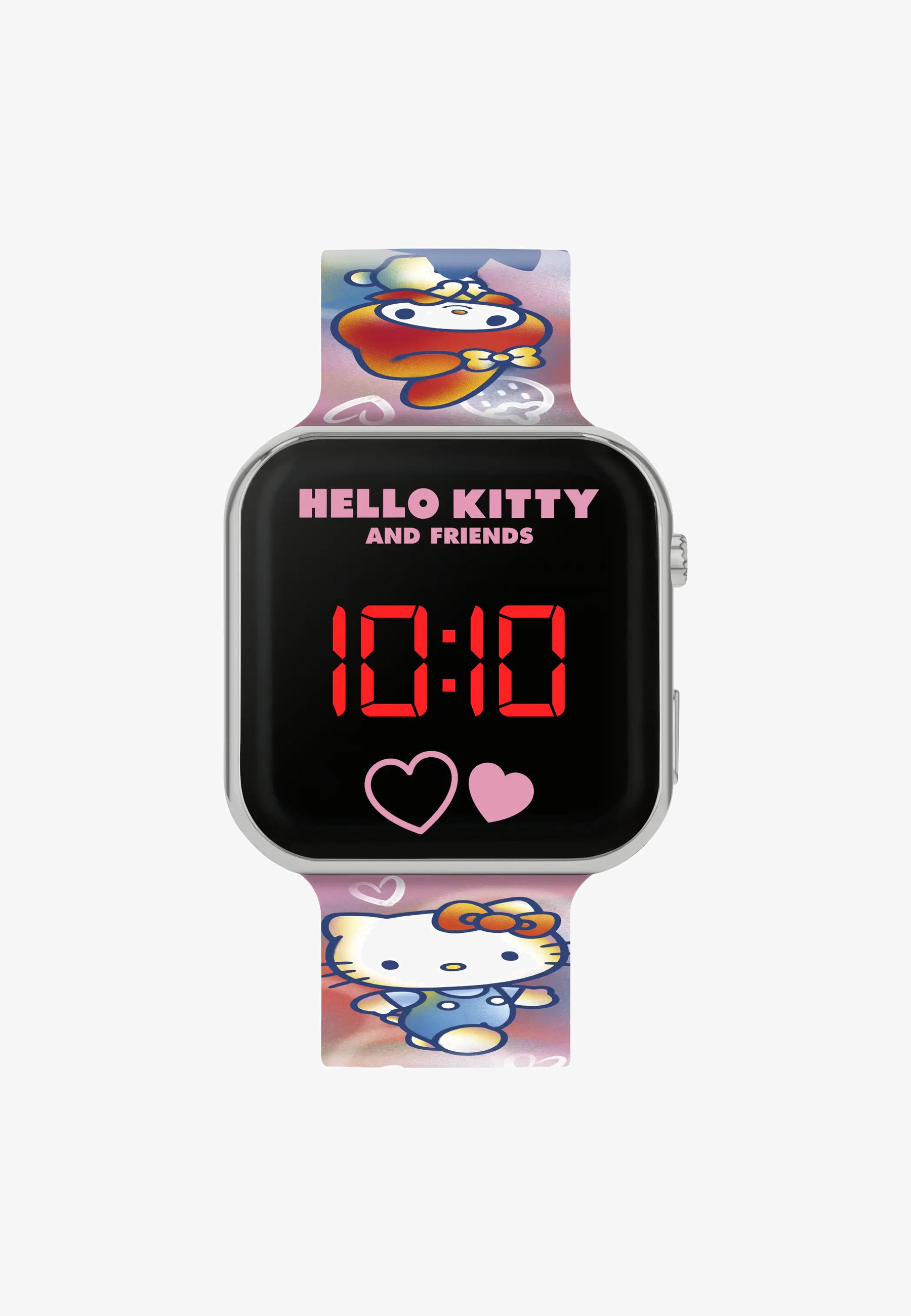 Hello Kitty Ensemble Montre Numérique Et Bracelets Interchangeables - Montre + 4 Bracelets Colorés Pour Enfants