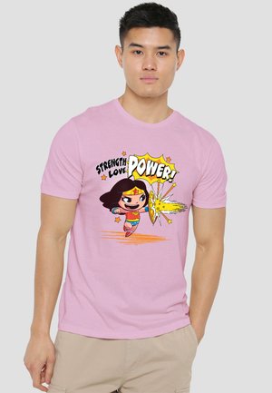 Cotton Soul, DC SUPER FRIENDS STRENGTH LOVE POWER - Print T-shirt - pink