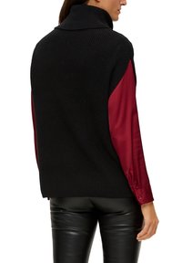 s.Oliver MIT ROLLKRAGEN - T-Shirt basic - schwarz