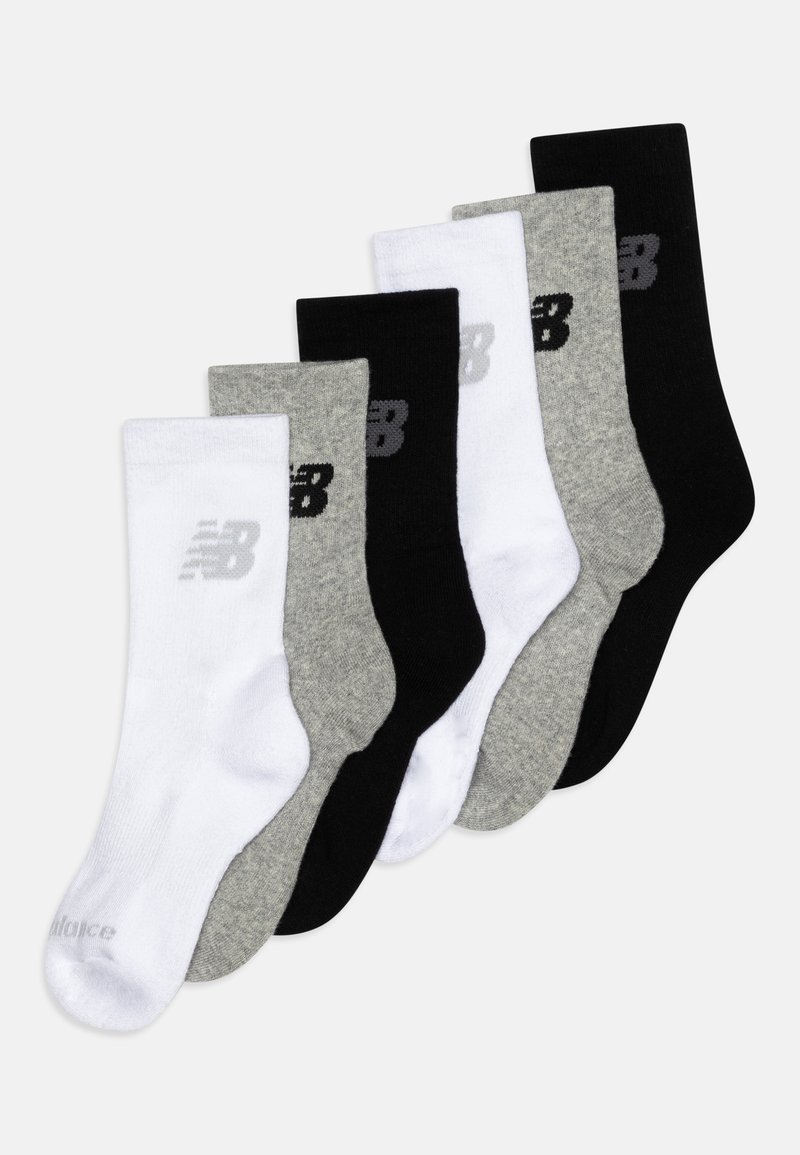 New Balance CUSHIONED CREW UNISEX 6 PACK - Zoknik - grey/white/black