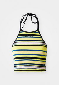 HALTER - Top - pure sulfur/blue/black/glow pink
