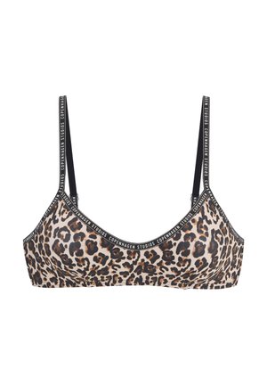 Bikini top - braun bedruckt