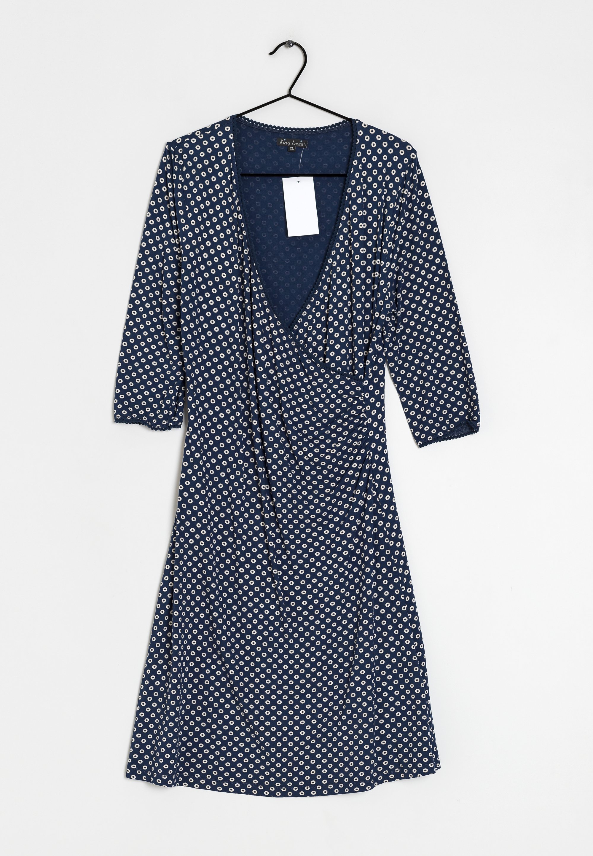 King Louie Jurk blue/white/blauw (Pre-owned)