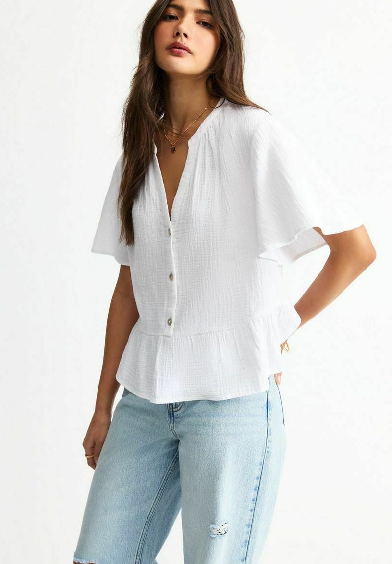New Look DROP HEM - Camicetta - white