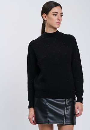 INFLUENCER, INFLUENCER PULLOVER MOCK NECK PULL - Trui - black