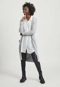 Viril Long Knit Cardigan Light Grey Melange main image 1