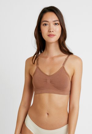 MAGIC Bodyfashion BAMBOO COMFORT BRA WITH SPAGHETTI STRAPS - Hosszított melltartó - mocha