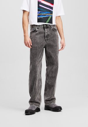 Straight leg jeans - washed black