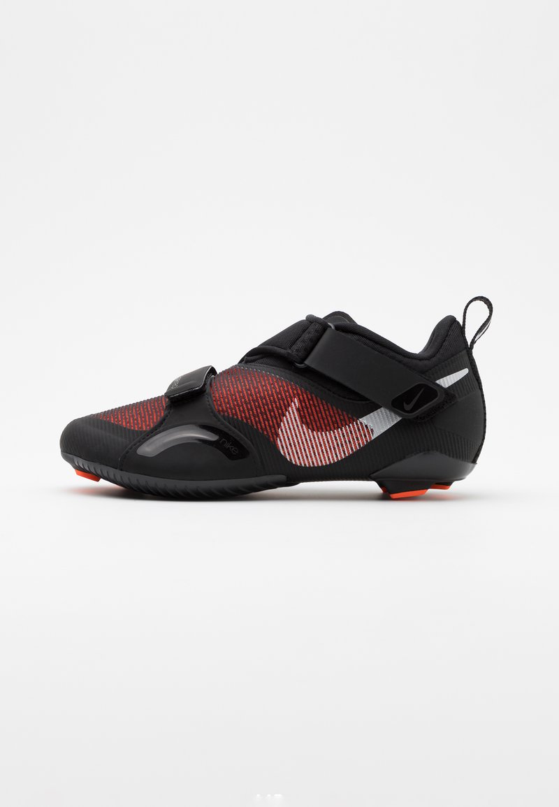 Nike Performance NIKE SUPERREP CYCLE - Sapatos de ciclismo - black/metallic silver/hyper crimson