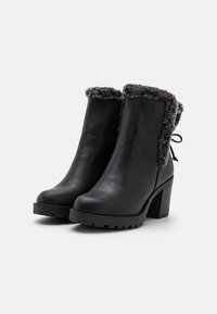 Anna Field Wide Fit Botines con plataforma - black