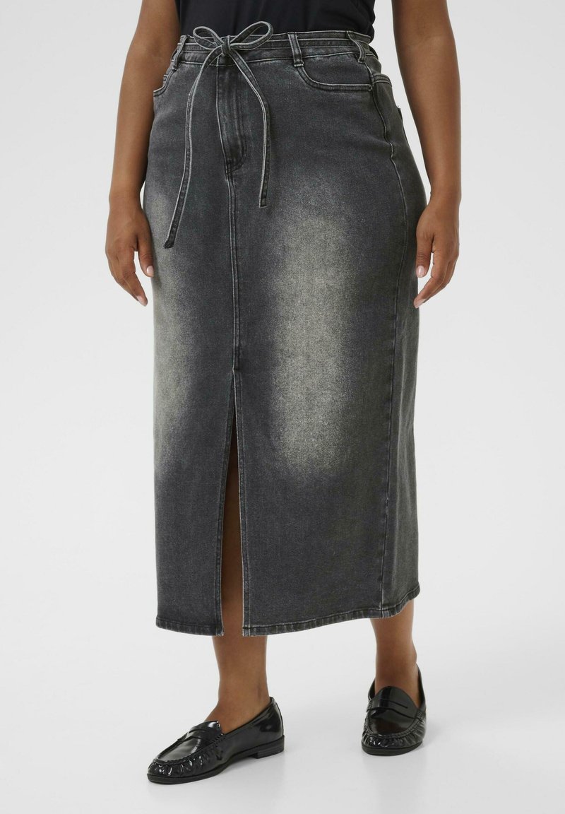 Kaffe Curve Denimová sukňa - medium grey denim