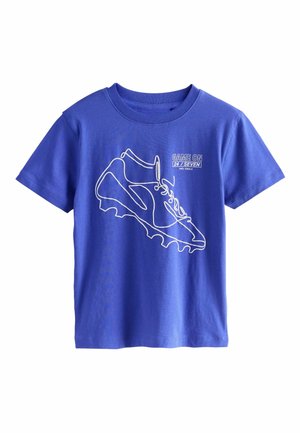 Next, SHORT SLEEVE GRAPHIC T-SHIRT  - REGULAR FIT - T-shirt con stampa - blue football