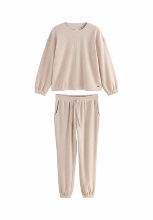 TALL FIT - COSY WAFFLE LONG SLEEVE - Pyžamová súprava - neutral