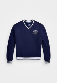 WIMBLEDON CREST FRENCH TERRY V NECK - Sudadera - refined navy