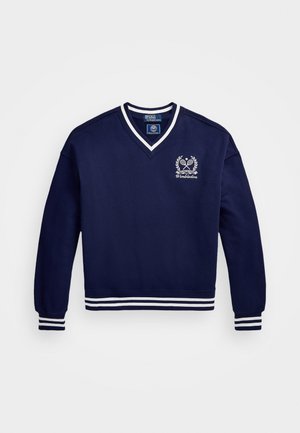 Polo Ralph Lauren WIMBLEDON CREST FRENCH TERRY V NECK - Sweatshirt - refined navy