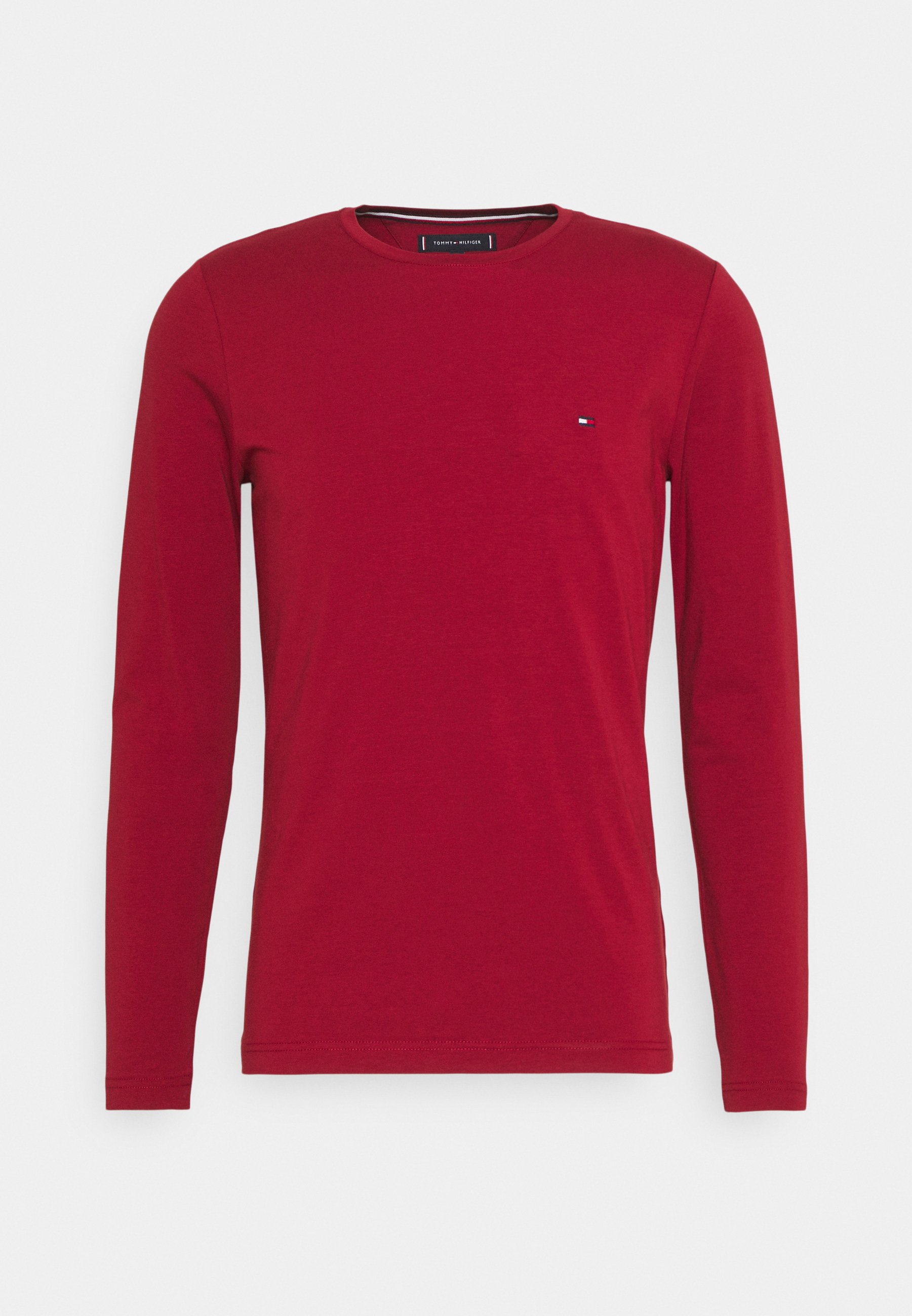 red long sleeve tommy hilfiger shirt