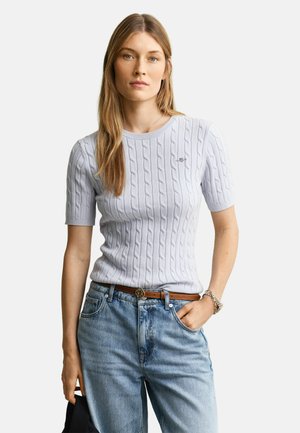 STRETCH CABLE - T-shirt con stampa - light blue