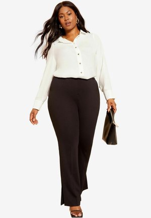 LONG SLEEVE  REGULAR FIT - Button-down blouse - white