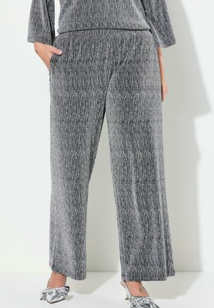 WIDE LEGS - Stoffhose - silver