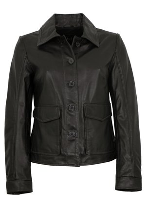 WANJA - Lederjacke - schwarz