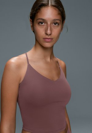 OYSHO, COMFORTLUX TANK TOP WITH ADJUSTABLE STRAPS - Top - mauve-taupe