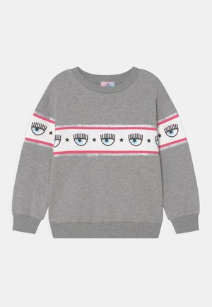 CREWNECK MAXILOGOMANIA STRETCH GARZATA - Felpa - grigio