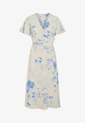 VILA VILOVIE S/S WRAP MIDI DRESS - NOOS - Kasdienė suknelė - birch