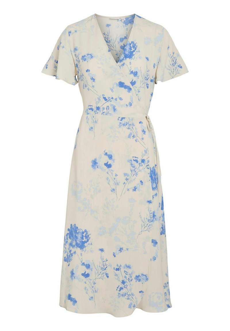 VILA Vilovie S/S Wrap Midi Dress - Noos Ladies Dressed, Black/Aop: ellis