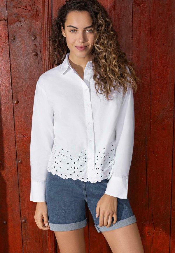 CROPPED - Hemdbluse - weiss