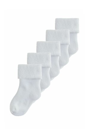 Next, ROLL TOP TOWEL BABY SOCKS 5 PACK UNISEX - Strømper - white