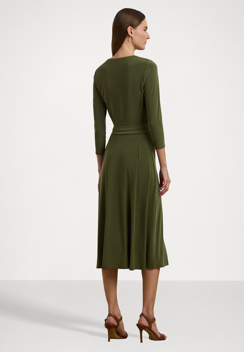 Lauren Ralph Lauren SURPLICE JERSEY DRESS - Jersey dress - olive  grove/olive - Zalando.ie