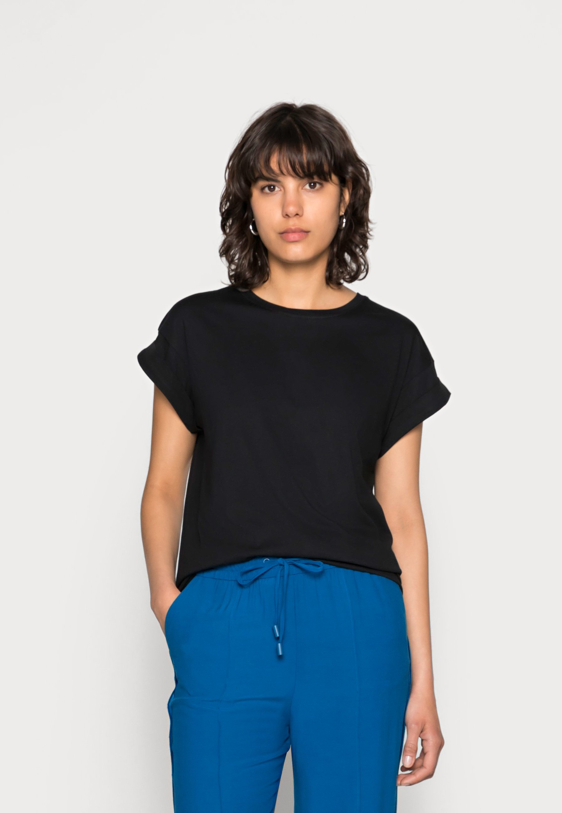 Moss Copenhagen ALVA PLAIN TEE - T-Shirt basic - black/schwarz - Zalando.de
