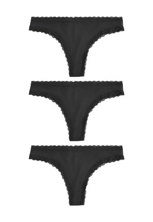 KNICKERS 3 PACK - Stringi - black